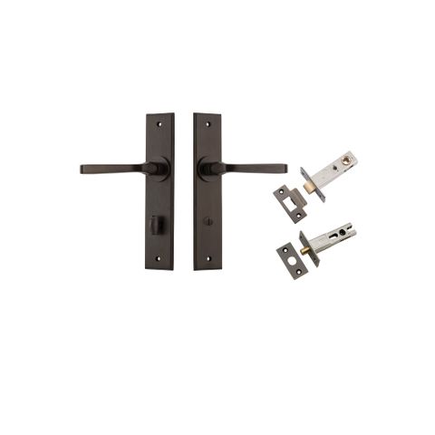 Iver Annecy Lever Chamfered Plate Furniture Privacy Kit W/ Latch