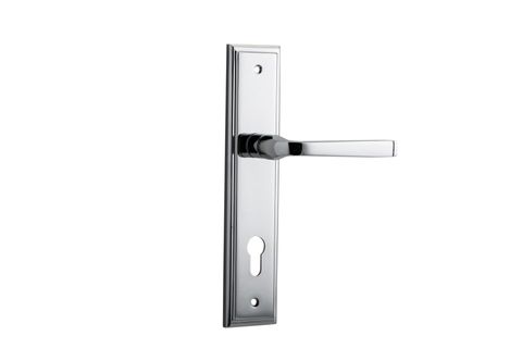Door TRA11744E85 Lever Annecy Stepped Euro Pc Ctc85mm H240xw50xp65mm
