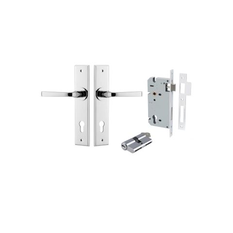 Door TRA11788KENTR60KK Lever Annecy Chamfered Euro Pair Polished Chrome CTC85