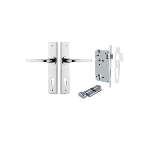 Door TRA11788KENTR60KT Lever Annecy Chamfered Euro Pair Polished Chrome CTC85