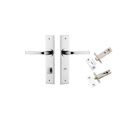 Door TRA11788KPRIV60 Lever Annecy Chamfered Privacy Polished Chrome Ctc85mm