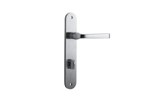Door TRA12232P85 Lever Annecy Oval Privacy BC Ctc85mm H240xw40xp62mm