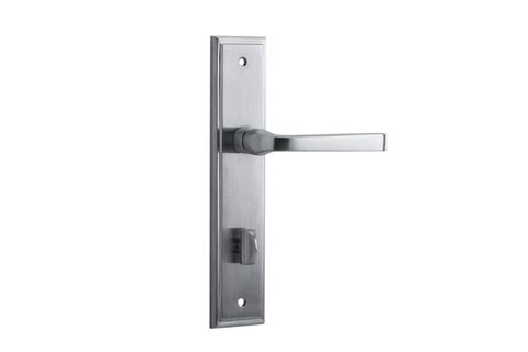 Door TRA12244P85 Lever Annecy Stepped Privacy BC Ctc85mm H240xw50xp65mm