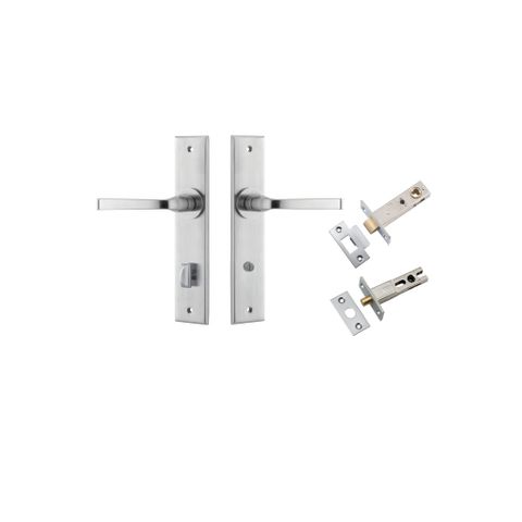 Door TRA12288KPRIV60 Lever Annecy Chamfered Privacy Brushed Chrome CTC85 Kit