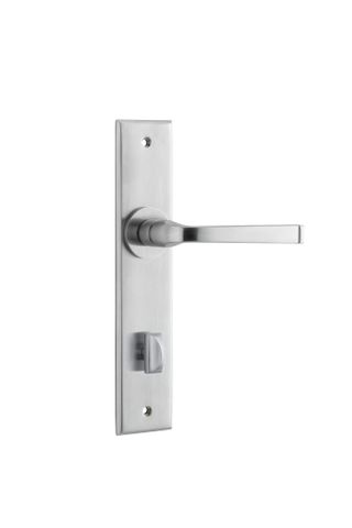 Door TRA12288P85 Lever Annecy Chamfered Priv BC Ctc85mm H240xw50xp65mm