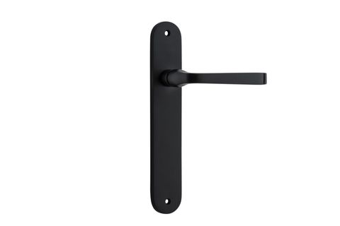 Door TRA12732 Lever Annecy Oval Latch Matt Black H240xw40xp62mm