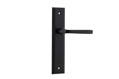 Door TRA12744 Lever Annecy Stepped Latch Matt Black H240xw50xp65mm