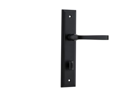 Door TRA12744P85 Lever Annecy Stepped Privacy Mb Ctc85mm H240xw50xp65mm