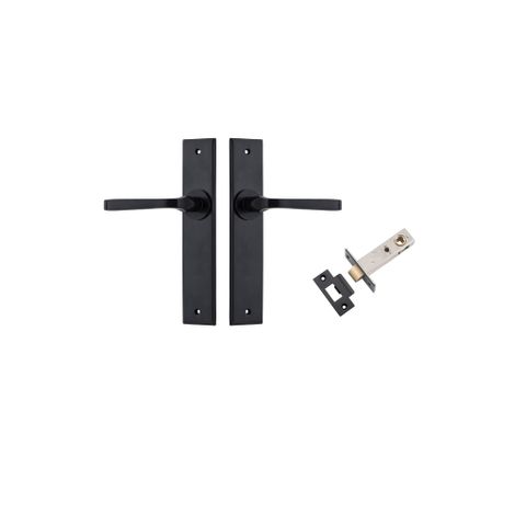 Door TRA12788KPASS60 Lever Annecy Chamfered Matt Black L117xp65mm Pass Kit