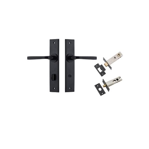 Door TRA12788KPRIV60 Lever Annecy Chamfered Privacy Matt Black Ctc85mm Kit