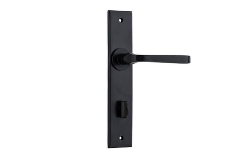 Door TRA12788P85 Lever Annecy Chamfered Priv Mb Ctc85mm H240xw50xp65mm