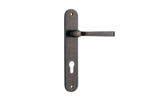 Door TRA13732E85 Lever Annecy Oval Euro D/Nickel Ctc85mm H240xw40xp62mm