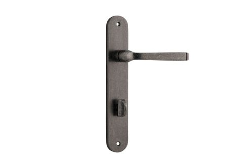 Door TRA13732P85 Lever Annecy Oval Priv D/Nickel Ctc85mm H240xw40xp62mm