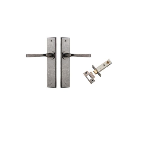 Door TRA13788KPASS60 Lever Annecy Chamfered Distressed Nickel Passage Kit