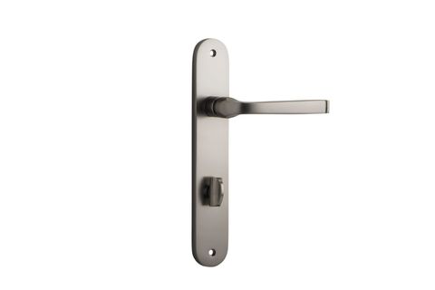 Door TRA14732P85 Lever Annecy Oval Privacy Sn Ctc85mm H240xw40xp62mm