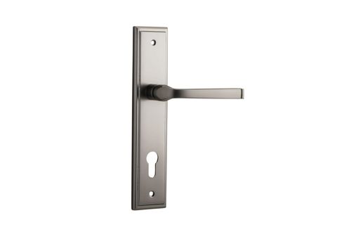 Door TRA14744E85 Lever Annecy Stepped Euro Sn Ctc85mm H240xw50xp65mm