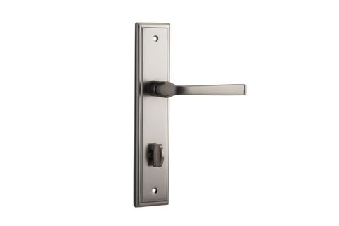 Door TRA14744P85 Lever Annecy Stepped Privacy Sn Ctc85mm H240xw50xp65mm