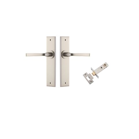 Door TRA14788KPASS60 Lever Annecy Chamfered Satin Nickel L117xp65mm Pass Kit