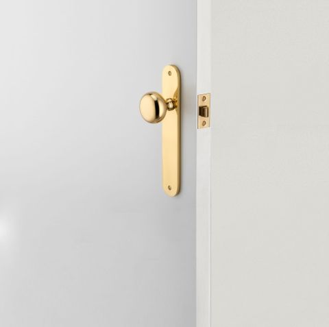 Iver Cambridge Knob Oval Plate Furniture Kit No Latch
