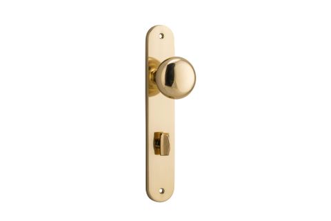 Iver Cambridge Knob Oval Plate Furniture Privacy Kit No Latch