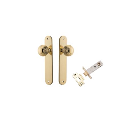 Iver Guildford Knob Oval Plate Furniture Passage Kit W/ Latch