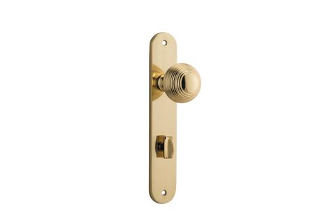 Iver Guildford Knob Oval Plate Furniture Privacy Kit No Latch