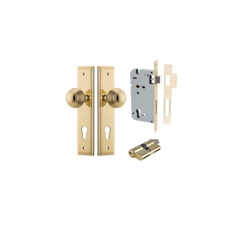 Iver Guildford Knob Stepped Plate Furniture Entrance Kit (Key/Key)