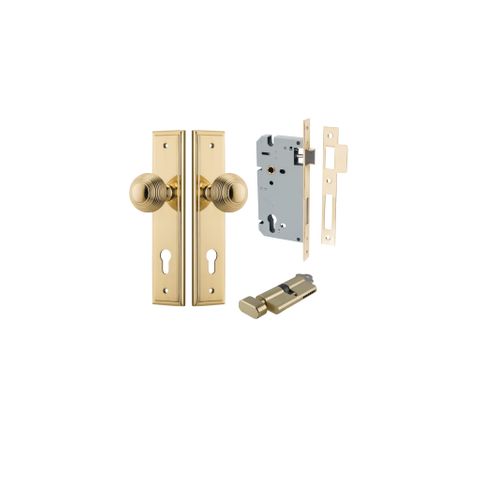 Iver Guildford Knob Stepped Plate Furniture Entrance Kit (Key/Turn)