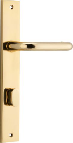 Door TRA10344P85 Lever Oslo Rectangular Priv PB Ctc85mm H240xw38xp57mm
