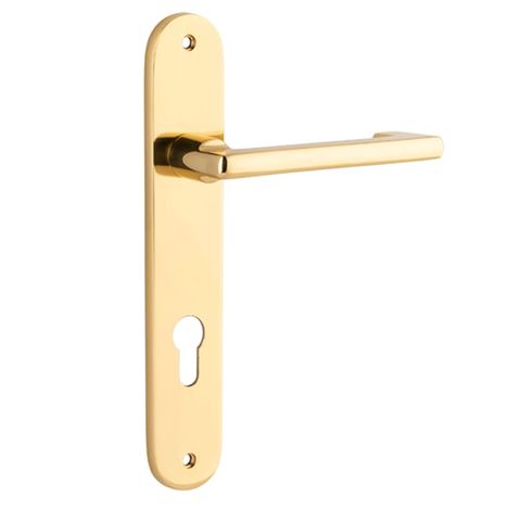 Iver Baltimore Return Lever Oval Euro Plate Furniture Kit