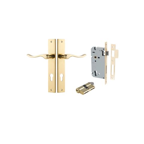 Iver Stirling Lever Rectangle Entrance Plate Furniture Kit (Key/Key)