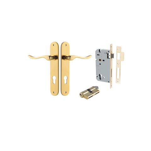 Iver Stirling Lever Oval Plate Furniture Entrance Kit (Key/Key)