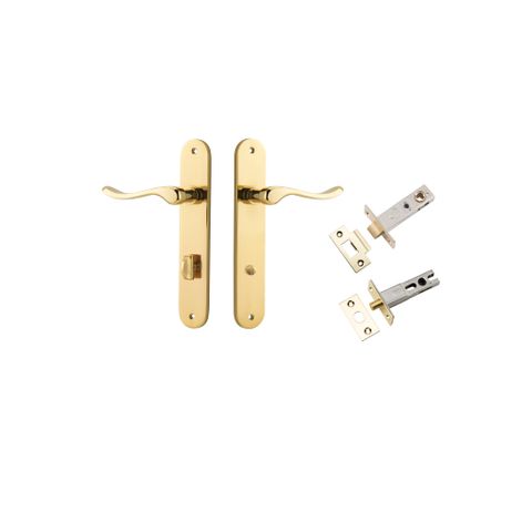 Iver Stirling Lever Oval Plate Furniture Privacy Kit W/ Latch