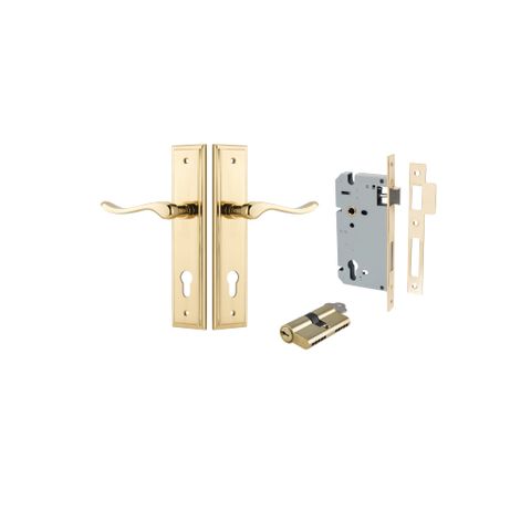 Iver Stirling Lever Stepped Plate Furniture Entrance Kit (Key/Key)