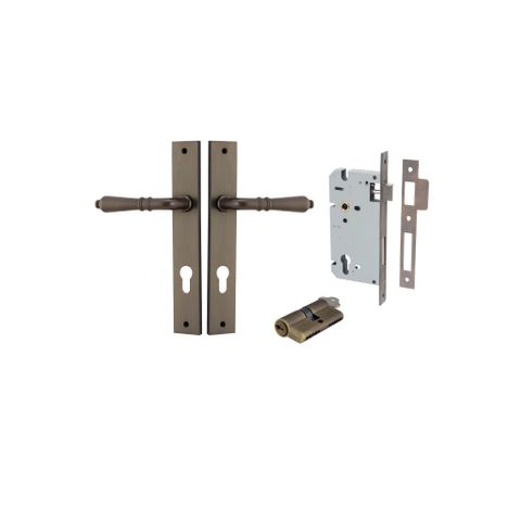 Dr TRA10700KENTR60KK Lvr Srlt Rectg Euro Signature Brass H240XW38XP55 Entr Kit