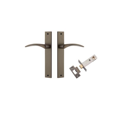 Iver Oxford Lever Rectangle Plate Furniture Passage Kit W/ Latch
