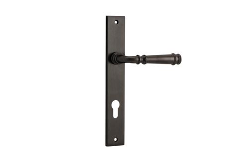 Door TRA10706E85 Lever Verona Rectangular Euro Sb Ctc85mm H240xw38xp59mm