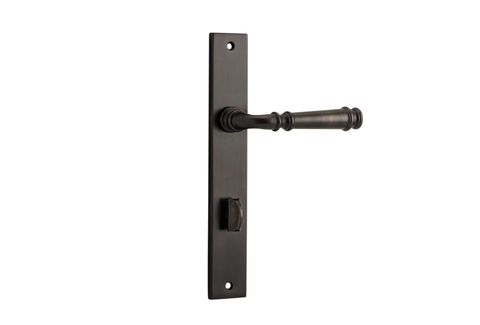 Door TRA10706P85 Lever Verona Rectangular Priv Sb Ctc85mm H240xw38xp59mm