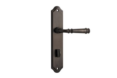 Door TRA10718P85 Lever Verona Shouldered Priv Sb Ctc85mm H240xw50xp59mm