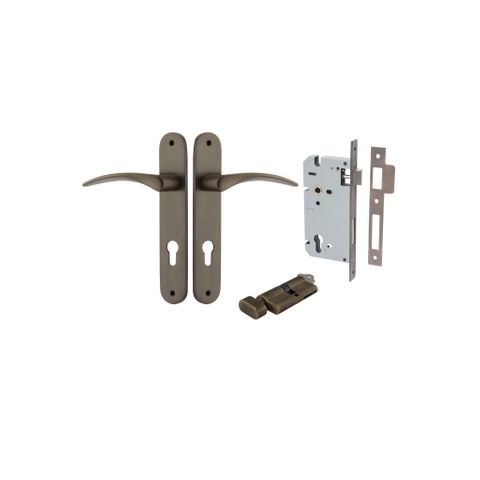 Iver Oxford Lever Oval Plate Furniture Entrance Kit (Key/Turn)