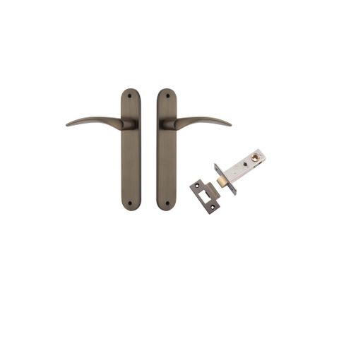 Iver Oxford Lever Oval Plate Furniture Passage Kit No Latch