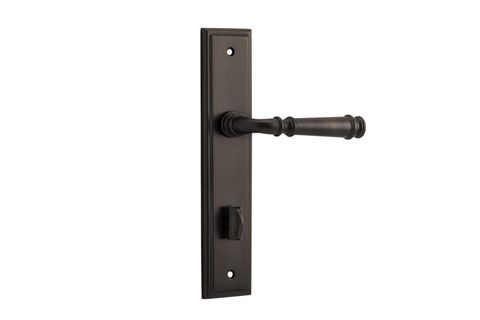 Door TRA10742P85 Lever Verona Stepped Privacy Sb Ctc85mm H240xw50xp59mm