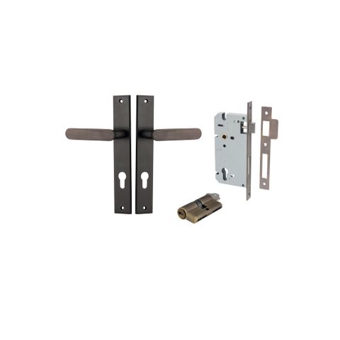 Iver TRA10748KENTR60KK Door Lever Bronte Rectangular Euro Pair Signature Brass