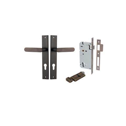 Iver TRA10748KENTR60KT Door Lever Bronte Rectangular Euro Pair Signature Brass