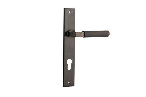 Iver Brunswick Lever Rectangle Euro Plate Furniture Kit