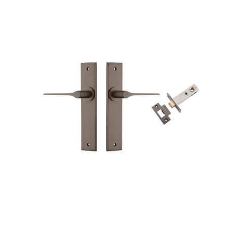 Iver Como Lever Chamfered Plate Furniture Passage Kit W/ Latch