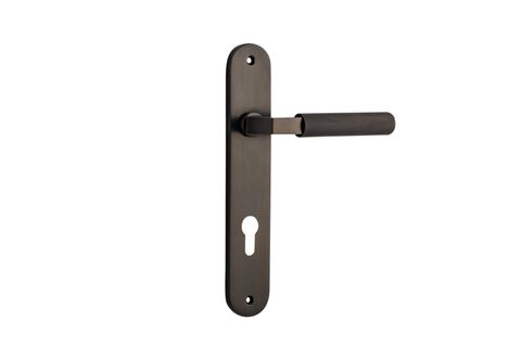 Iver Brunswick Lever Oval Euro Plate Furniture Kit