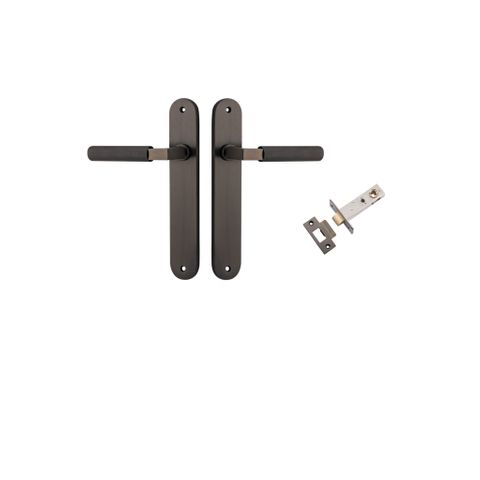 Iver Brunswick Lever Oval Plate Furniture Passage Kit No Latch
