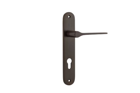 Iver TRA10770E85 Door Lever Como Oval Euro Signature Brass Ctc85mm