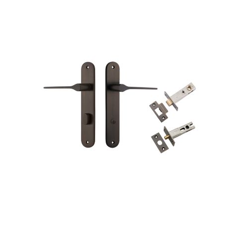 Iver TRA10770KPRIV60 Door Lever Como Oval Privacy Signature Brass Ctc85mm